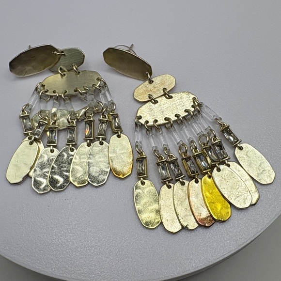 Kendra Scott Nicola 14k plated Gold Chandelier Earrings - Picture 9 of 11